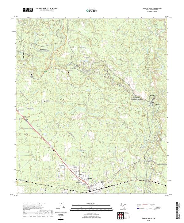 USGS Topographic Map – Kountze North