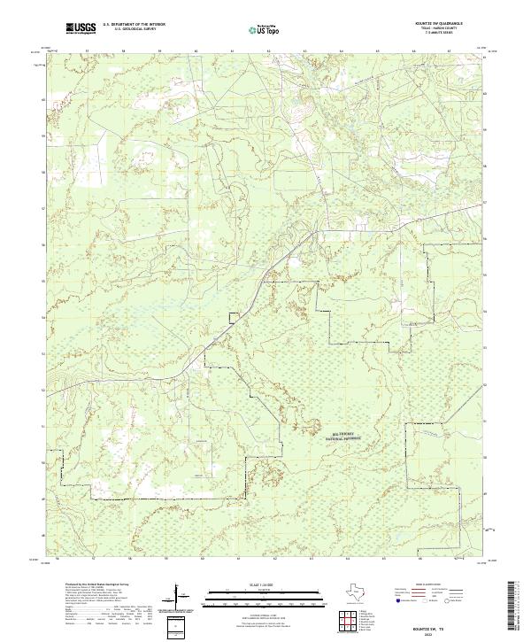 USGS Topographic Map – Kountze SW