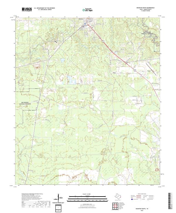 USGS Topographic Map – Kountze South