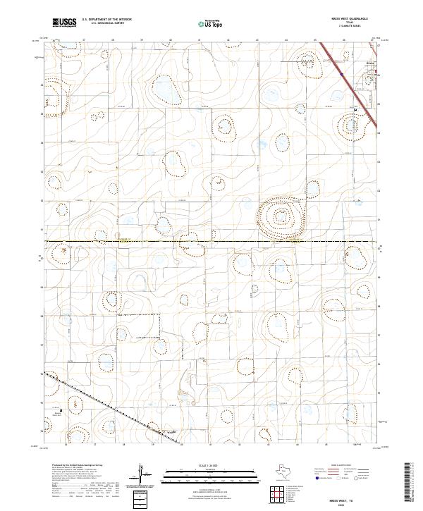USGS Topographic Map – Kress West
