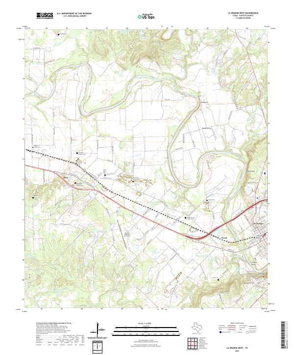USGS Topographic Map – La Grange West