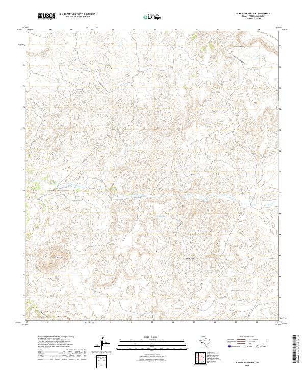 USGS Topographic Map – La Mota Mountain