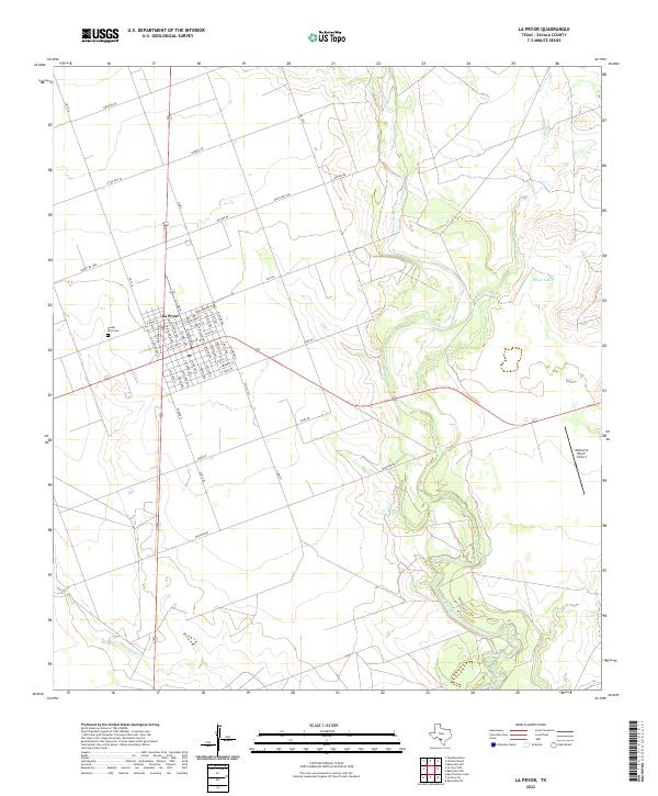 USGS Topographic Map – La Pryor