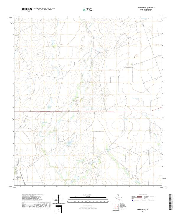 USGS Topographic Map – La Pryor NW