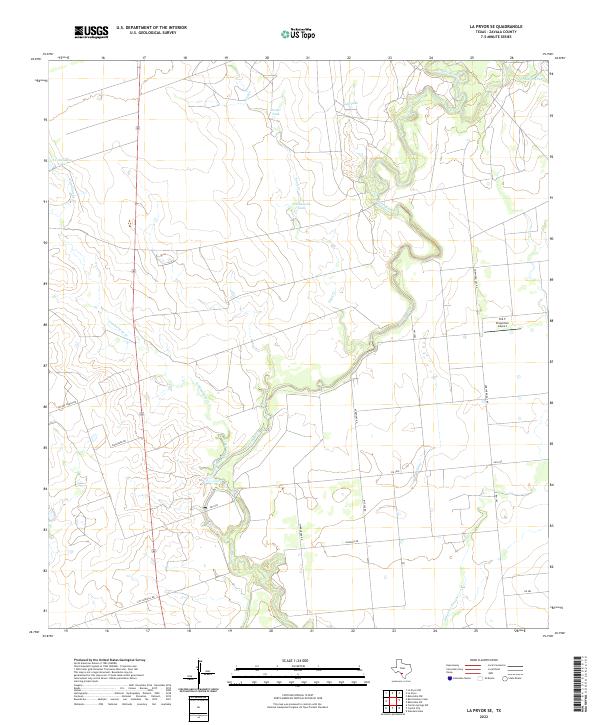 USGS Topographic Map – La Pryor SE