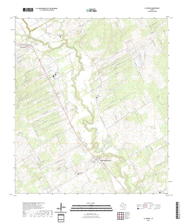 USGS Topographic Map – La Vernia