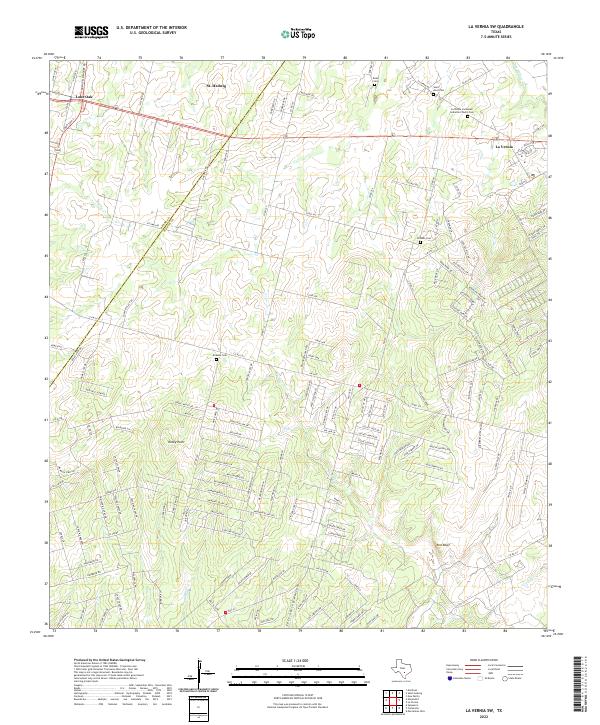 USGS Topographic Map – La Vernia SW