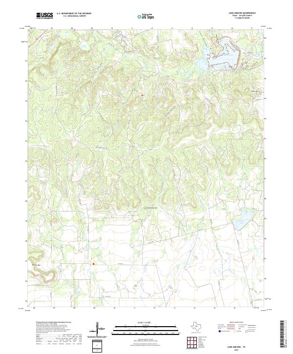 USGS Topographic Map – Lake Abilene