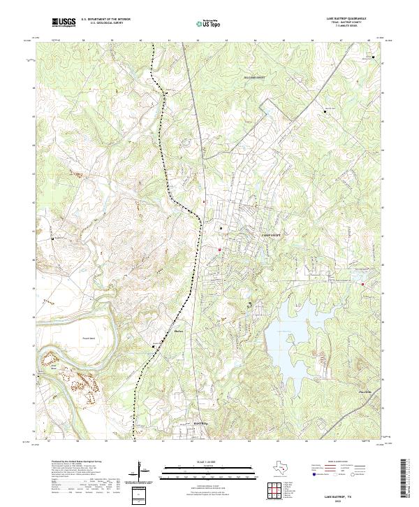 USGS Topographic Map – Lake Bastrop