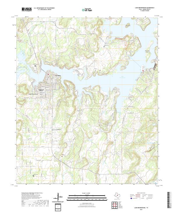 USGS Topographic Map – Lake Brownwood