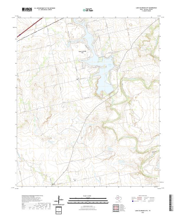 USGS Topographic Map – Lake Colorado City