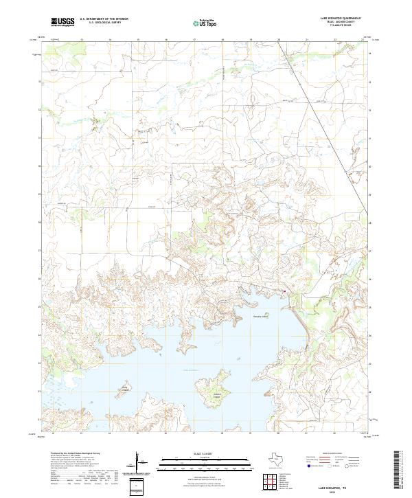 USGS Topographic Map – Lake Kickapoo