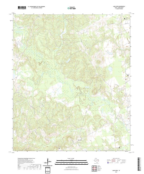 USGS Topographic Map – Lake Leon