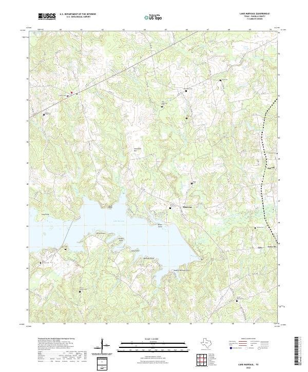 USGS Topographic Map – Lake Murvaul