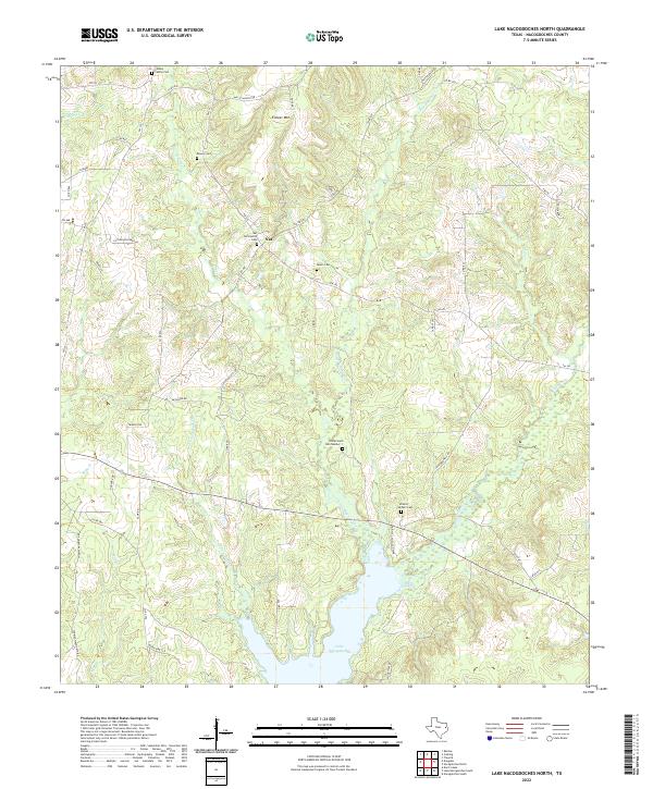 USGS Topographic Map – Lake Nacogdoches North