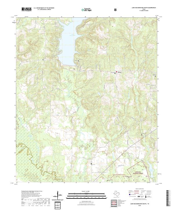 USGS Topographic Map – Lake Nacogdoches South