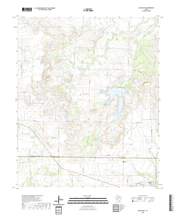 USGS Topographic Map – Lake Olney