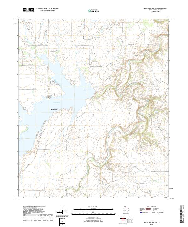 USGS Topographic Map – Lake Stamford East