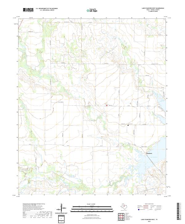 USGS Topographic Map – Lake Stamford West