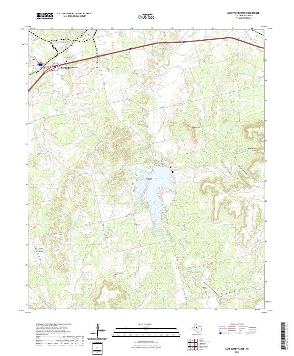 USGS Topographic Map – Lake Sweetwater