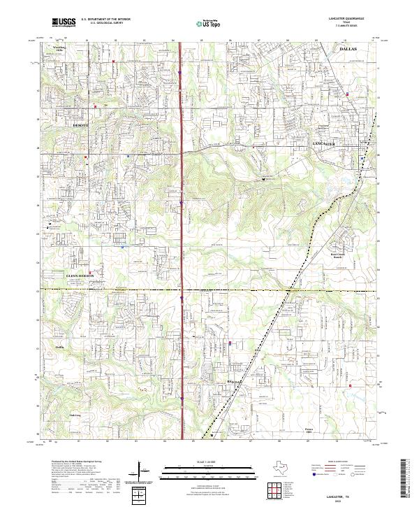 USGS Topographic Map – Lancaster