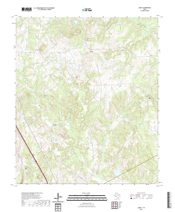 USGS Topographic Map – Lanely