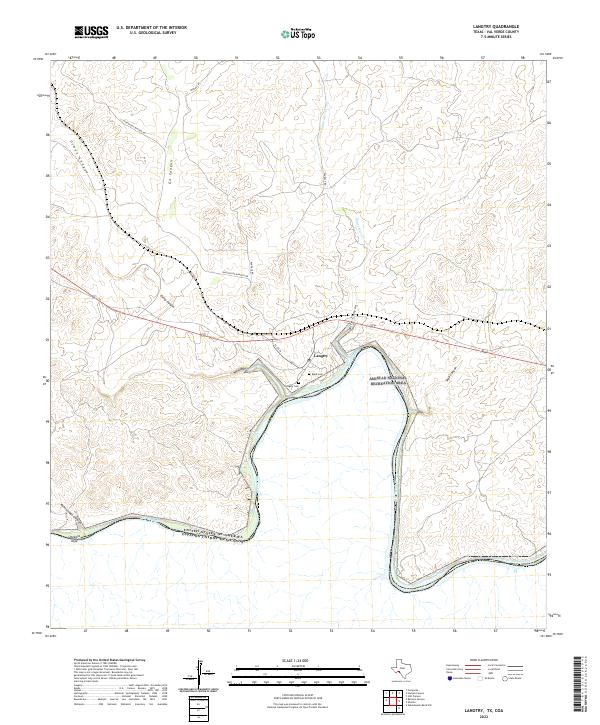 USGS Topographic Map – Langtry