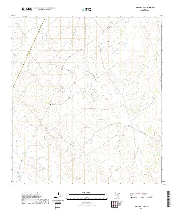 USGS Topographic Map – Las Escobas Ranch