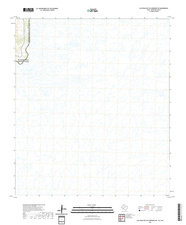 2022 Map of Las Vegas De Los Ladrones SW, 2022 Print