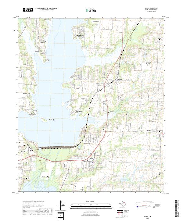 USGS Topographic Map – Lavon