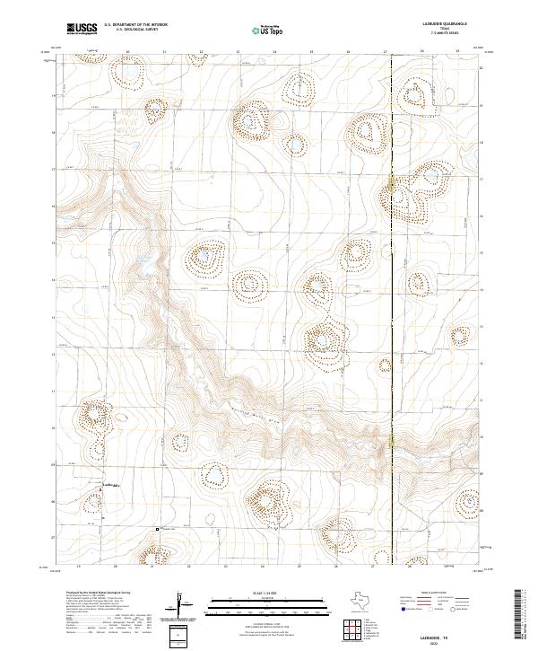 USGS Topographic Map – Lazbuddie