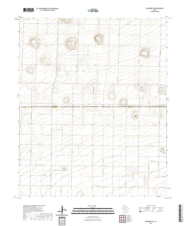 2022 Map of Lazbuddie SW, 2022 Print