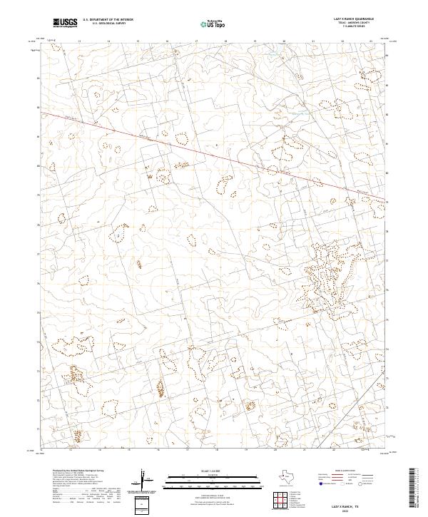USGS Topographic Map – Lazy X Ranch