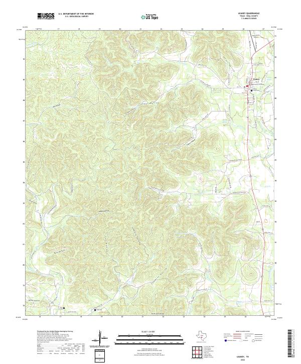 USGS Topographic Map – Leakey