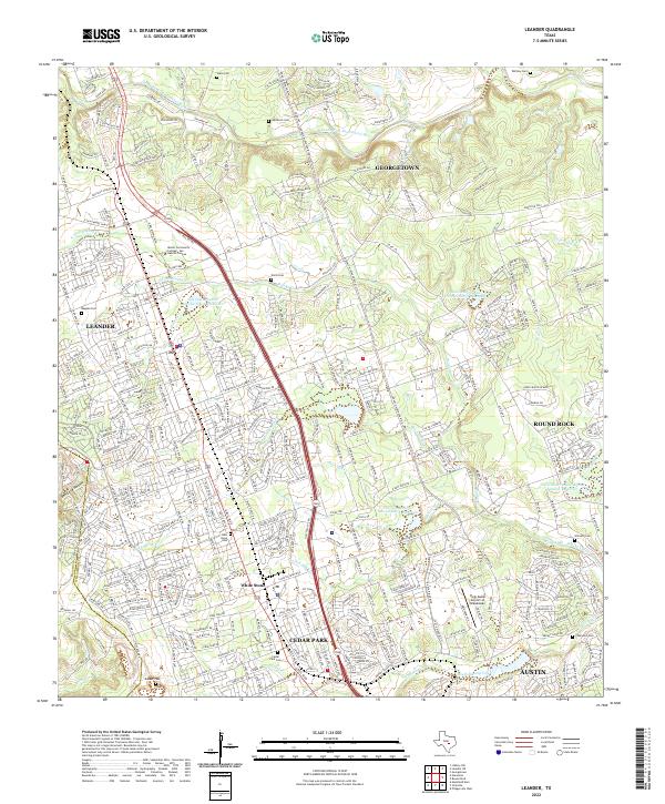 USGS Topographic Map – Leander
