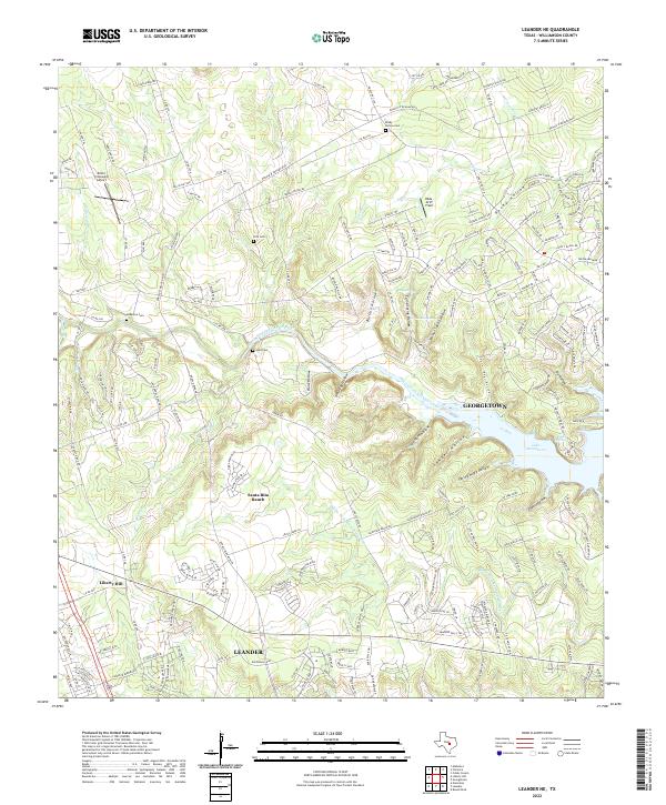 USGS Topographic Map – Leander NE