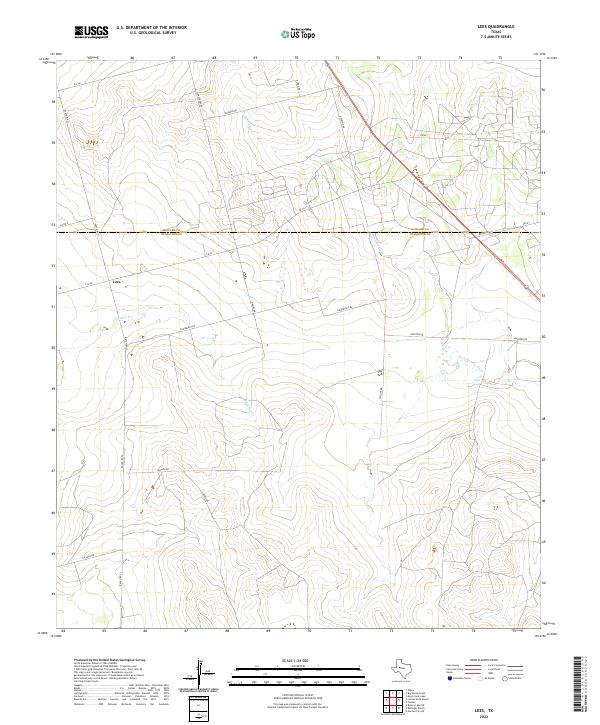 USGS Topographic Map – Lees
