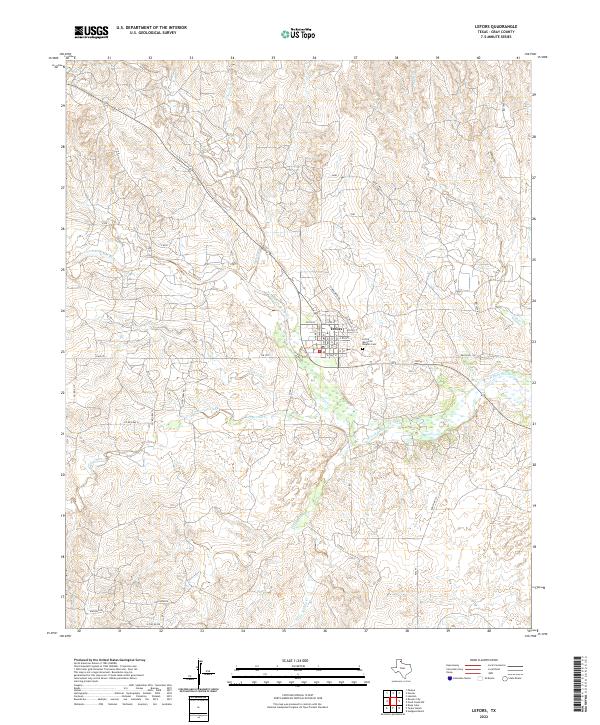 USGS Topographic Map – Lefors