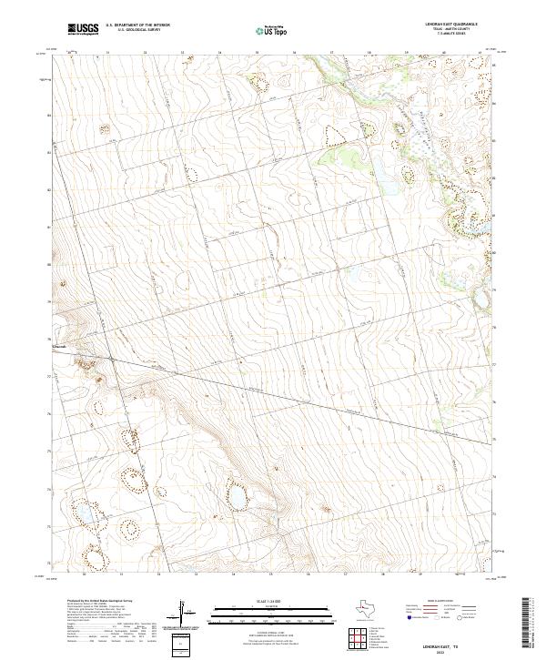 USGS Topographic Map – Lenorah East