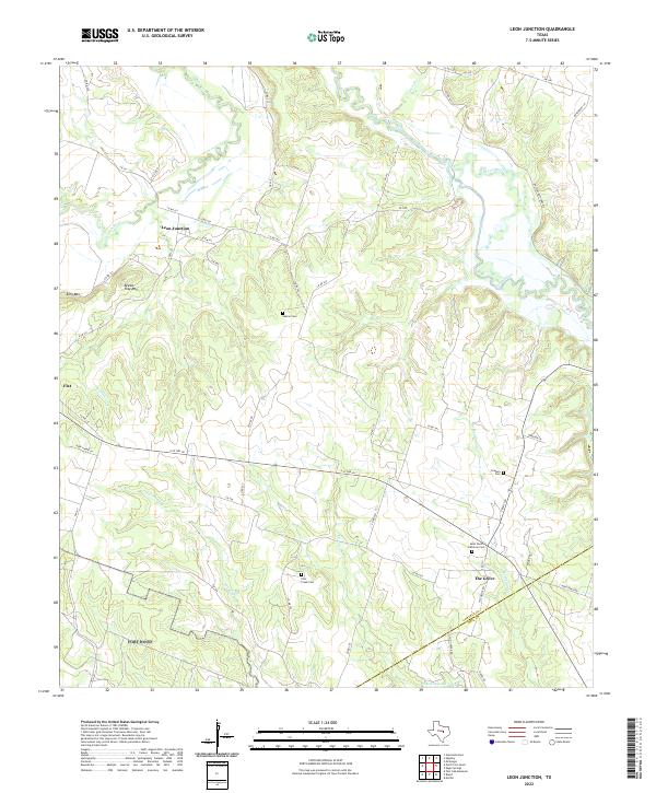 USGS Topographic Map – Leon Junction