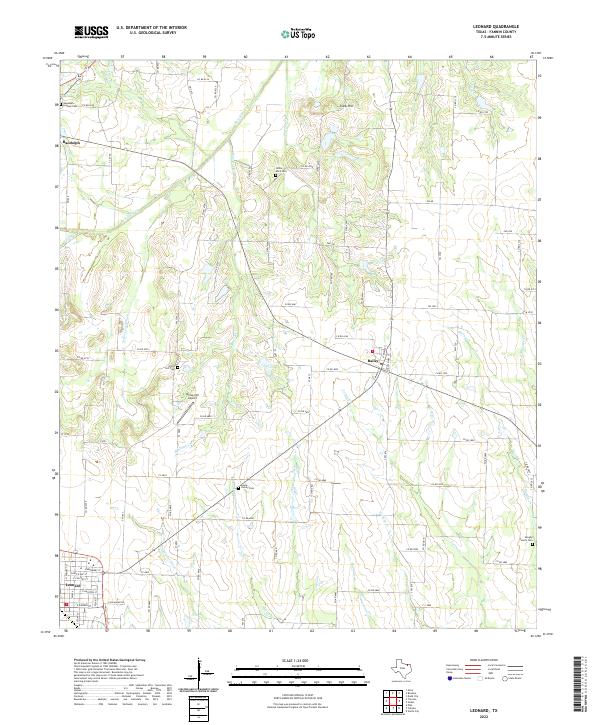 USGS Topographic Map – Leonard