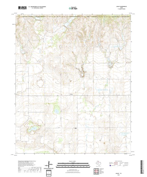 USGS Topographic Map – Lesley