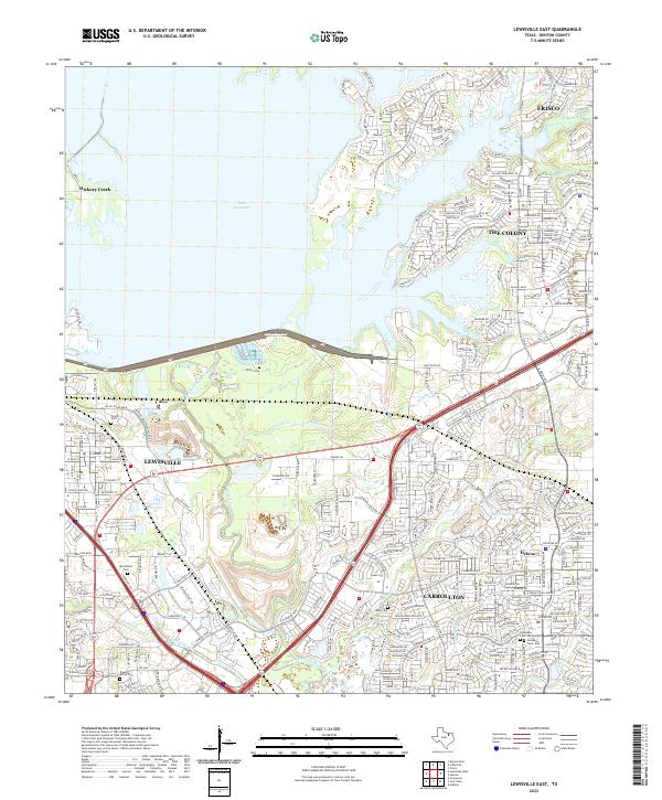 USGS Topographic Map – Lewisville East