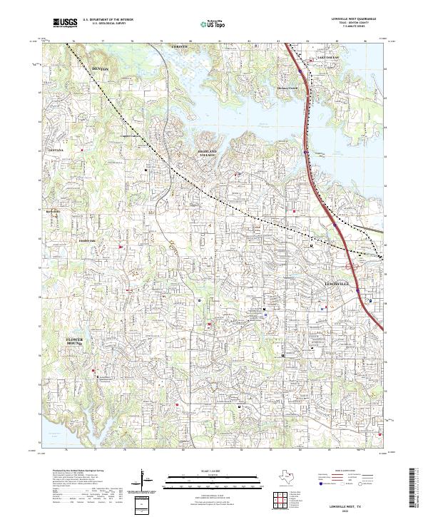 USGS Topographic Map – Lewisville West