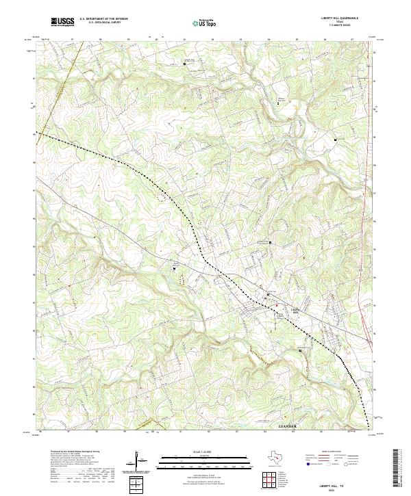 USGS Topographic Map – Liberty Hill