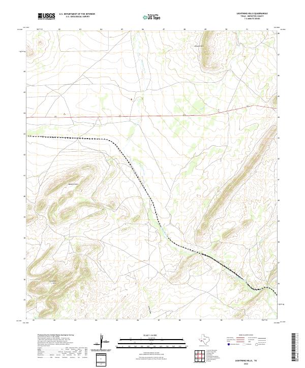 USGS Topographic Map – Lightning Hills