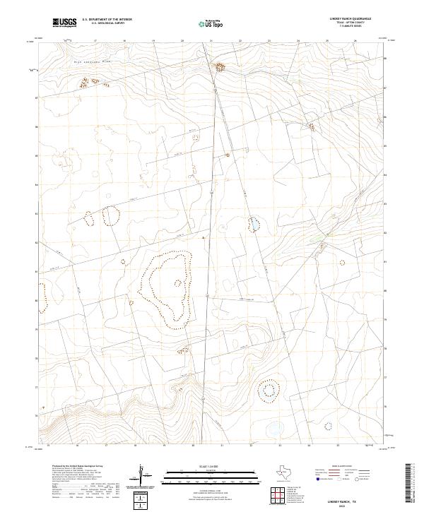 USGS Topographic Map – Lindsey Ranch