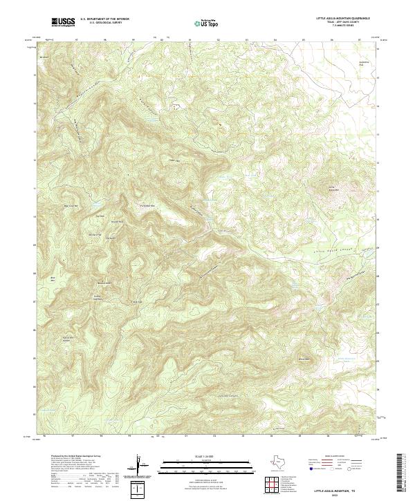 USGS Topographic Map – Little Aguja Mountain