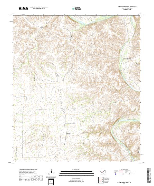 USGS Topographic Map – Little Fielder Draw