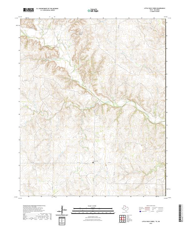 USGS Topographic Map – Little Wolf Creek